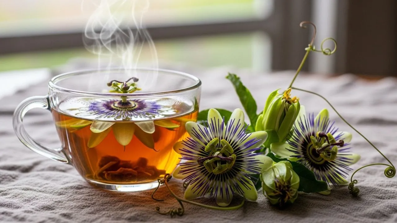 Passionflower tea for sleep and calm