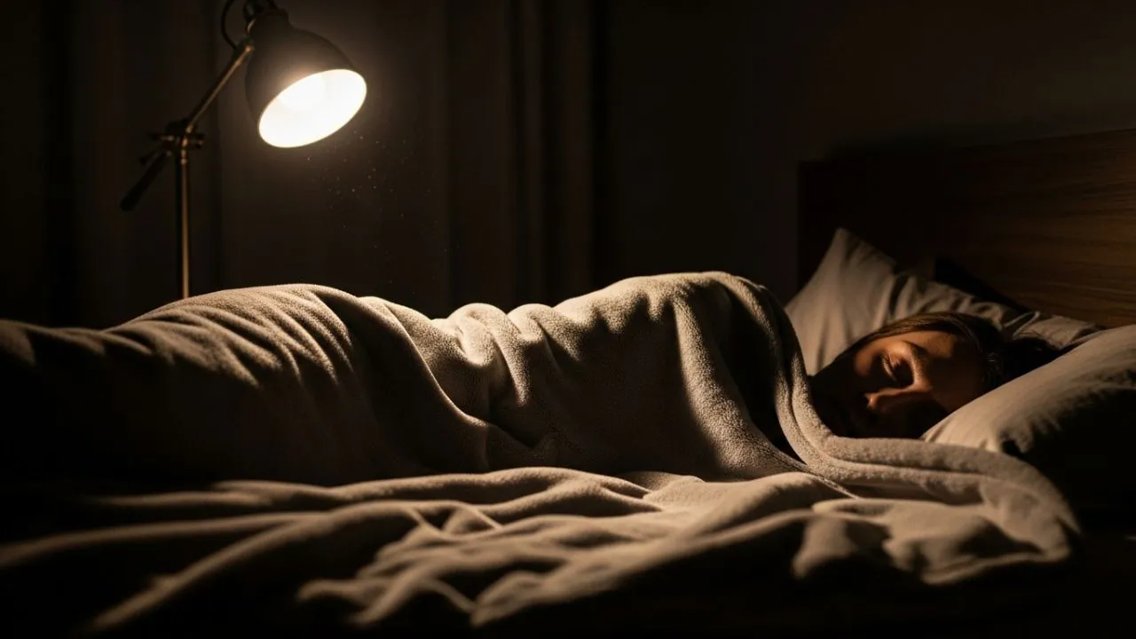 Peaceful Sleep After Following Tips Peaceful person sleeping soundly under soft blanket at night