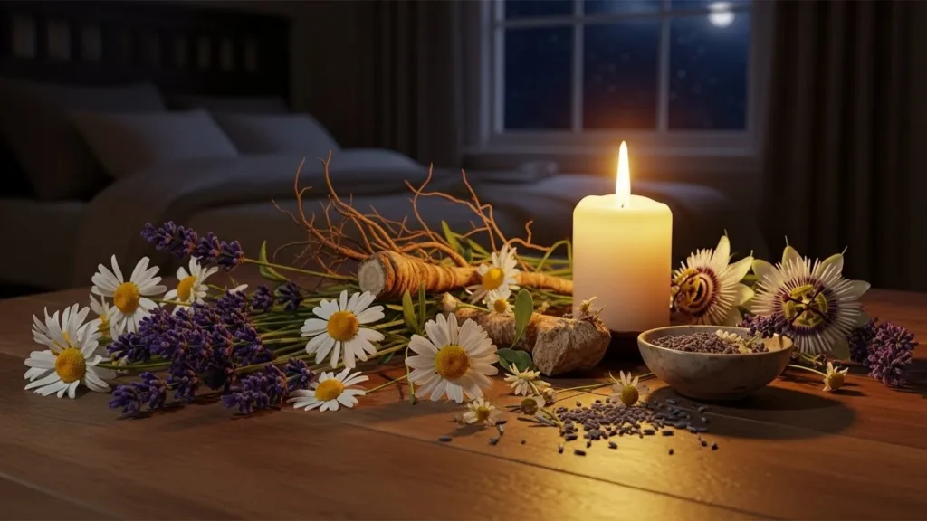 Herbal Support – Chamomile, Lavender, Valerian, Passionflower